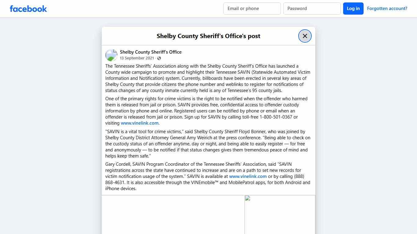 The Tennessee Sheriffs’... - Shelby County Sheriff's Office Facebook